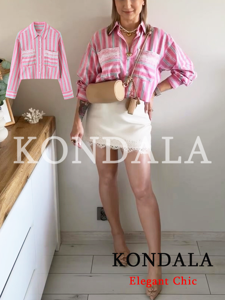 Women'S Fashion Trends 2026 Spring Summer - KONDALA Women Holiday Casual Trendy Striped