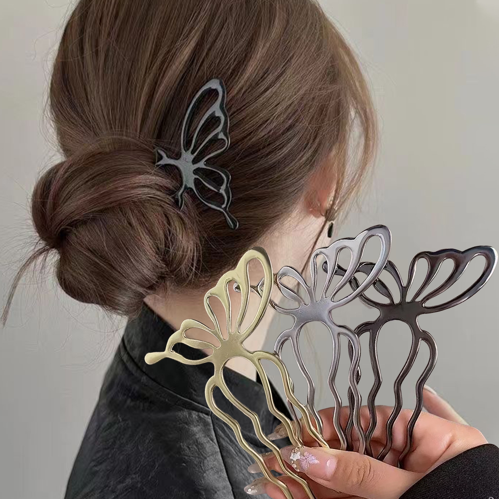 Women'S Fashion Korea - Korean Butterfly U Shape Hair Sticks