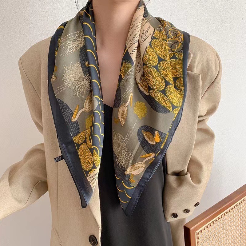 Women Fashion Necktie - Luxury Vintage Silk Scarf Women's Fashionable