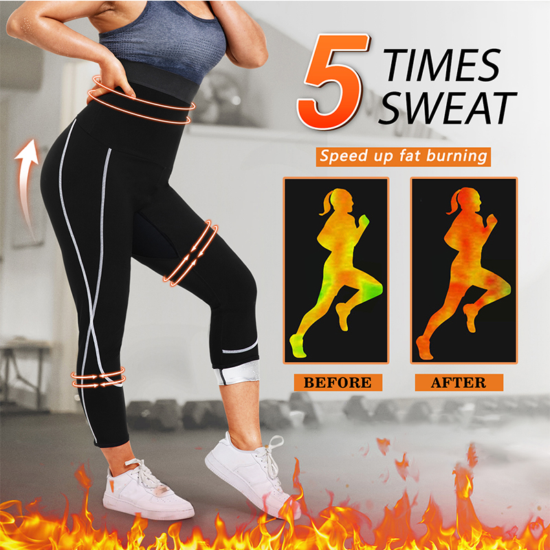 High Waist Leggings - Sauna Sweat Pants for Women High