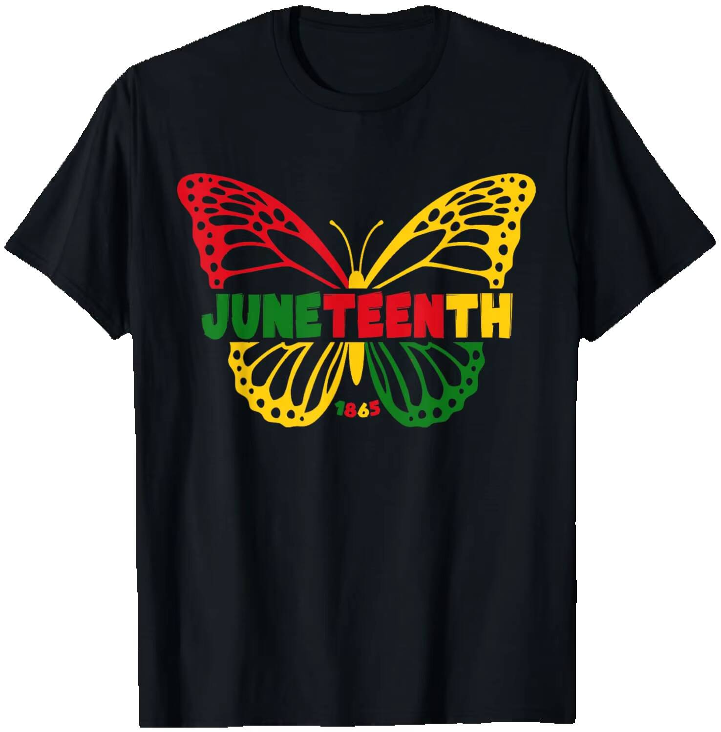 Women Fashion History - Juneteenth 1865 Butterfly Afro Free-Ish Black