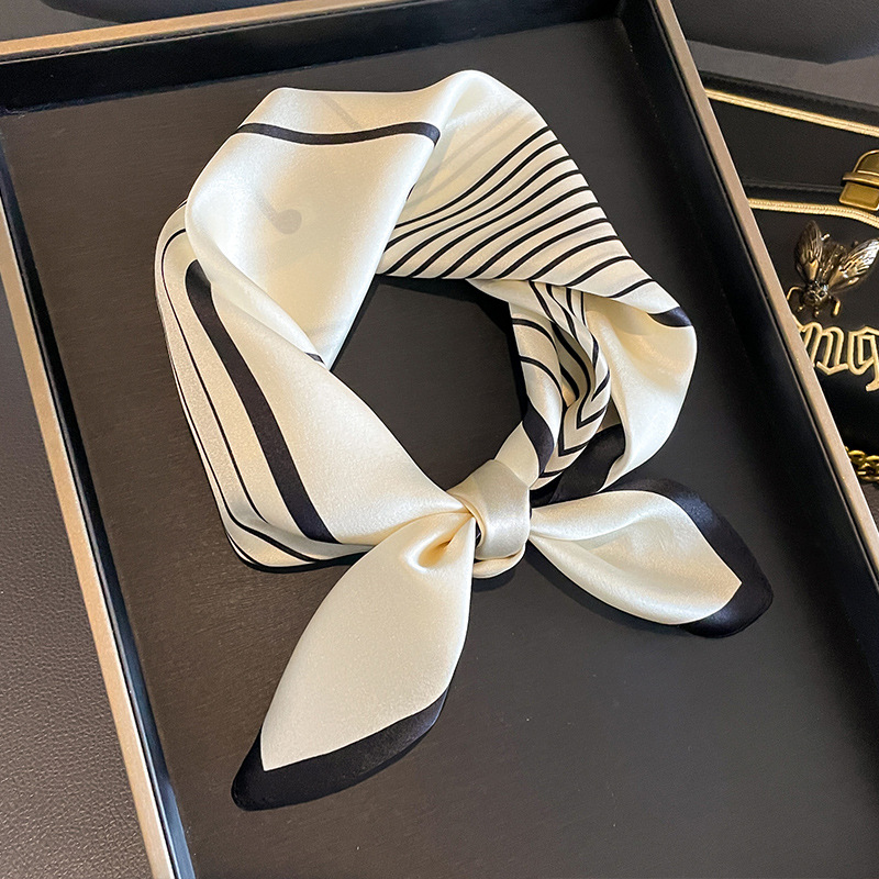 Women Fashion Necktie - Luxury Brand Silk Square Plaid Scarf