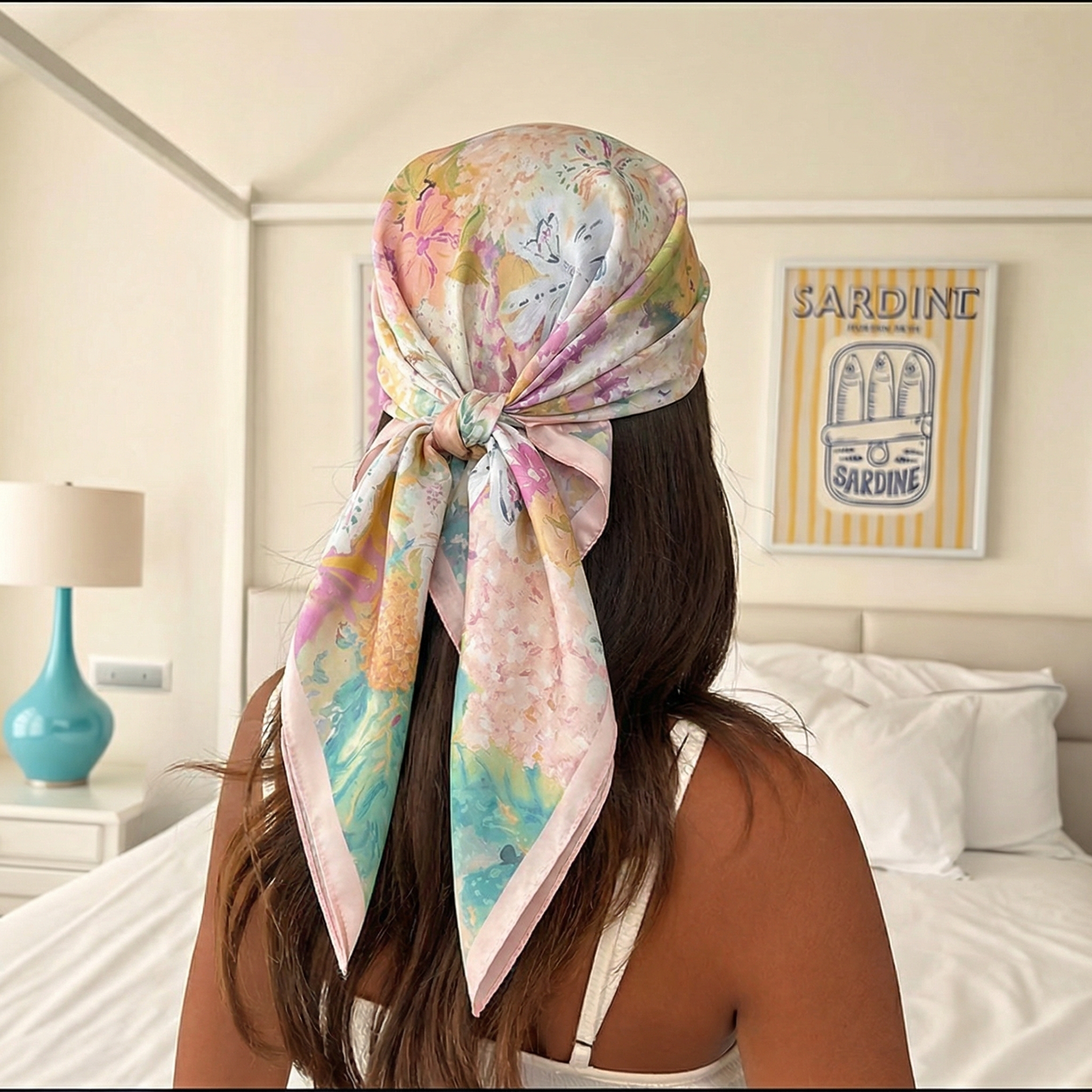 Women Fashion Necktie - 70*70cm Square Silk Scarf for Women