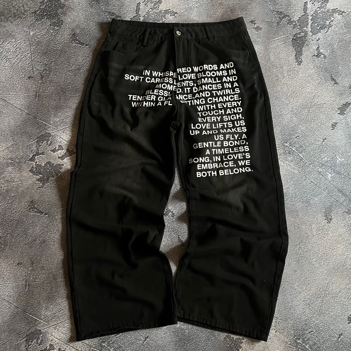 American Pattern Letter Jeans  – Women And Men Fashion recenzja i cena