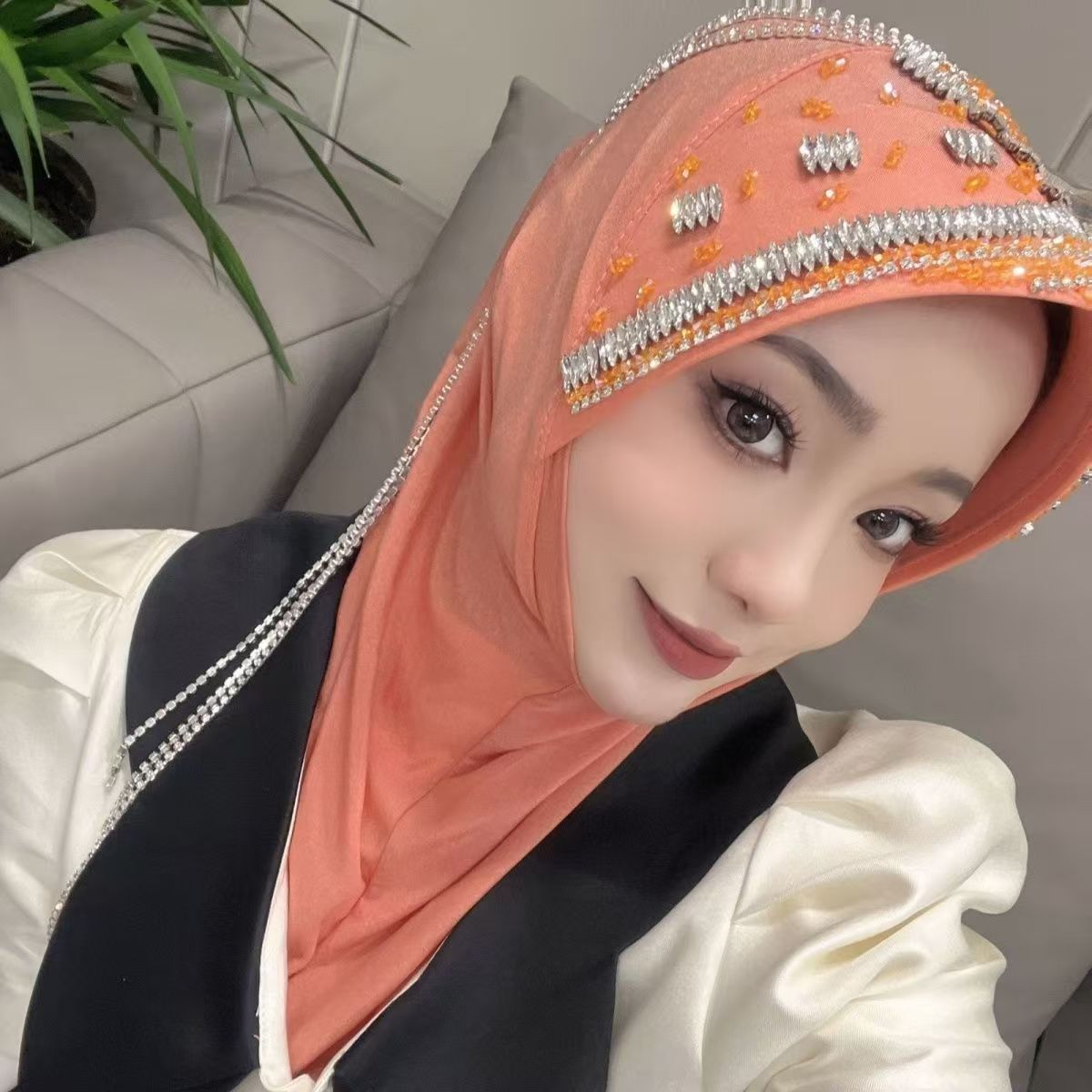 Luxury Hat Hijab Pink Scarf wi – Women'S Fashion Brands recenzja i cena