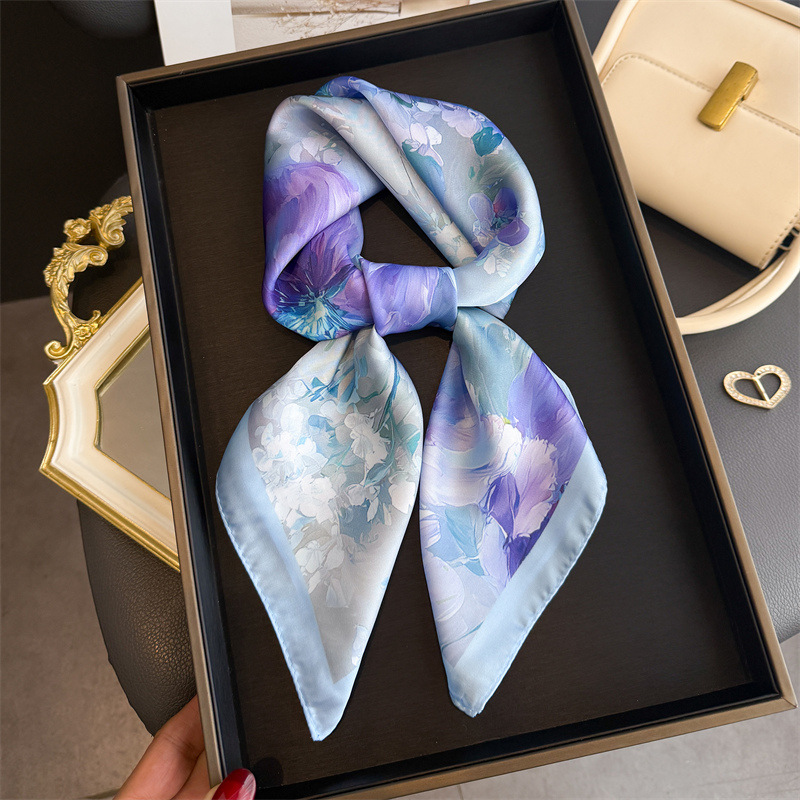 2026 New Floral Print Silk Squ – Women Fashion Necktie recenzja i cena