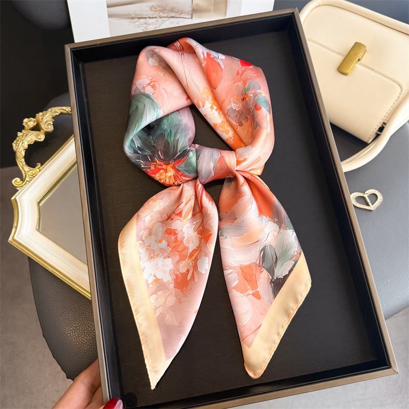 2026 New Floral Print Silk Squ – Women Fashion Necktie recenzja i cena