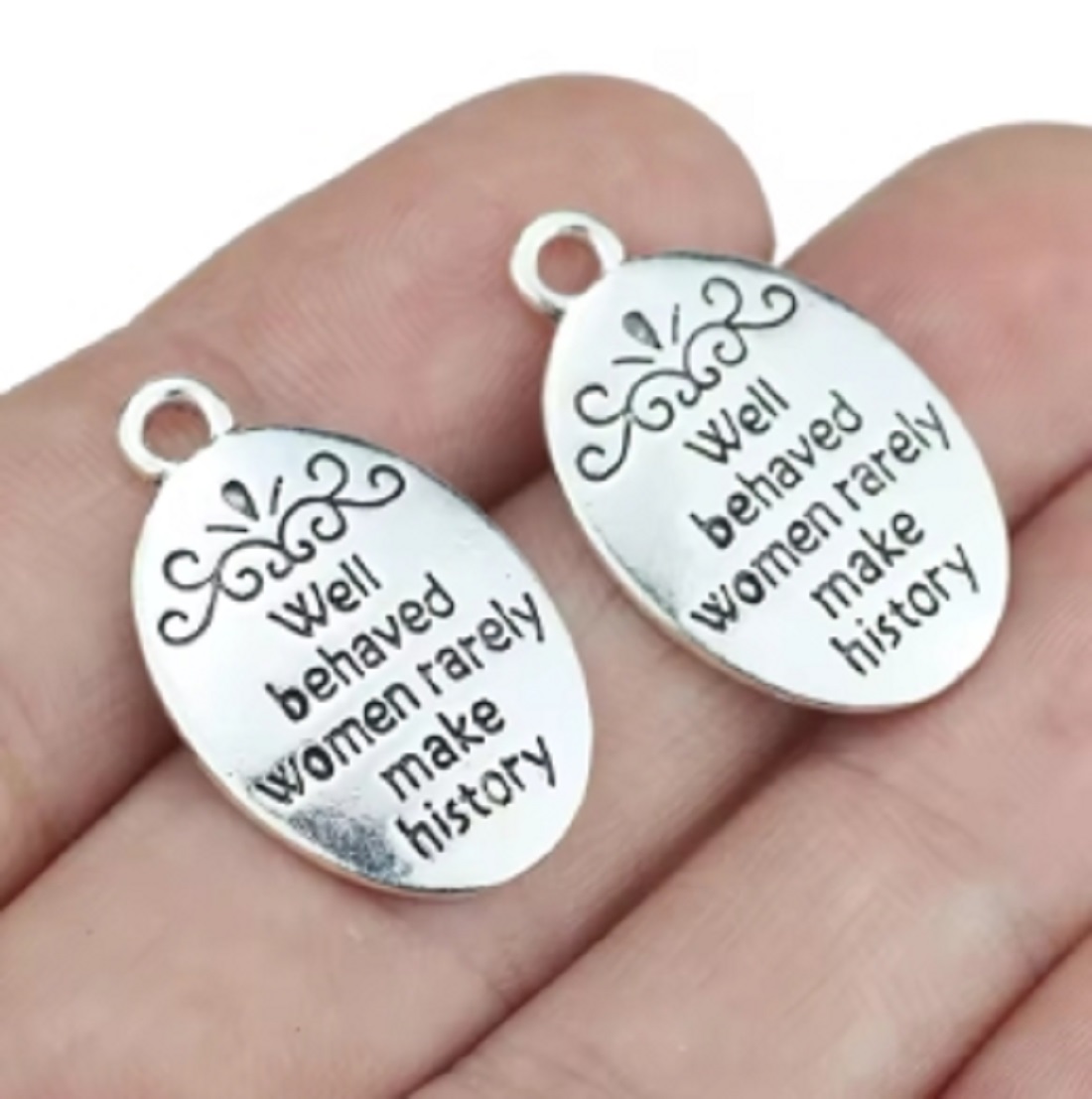 10 Pcs/Lot Oval Antique Silver – Women Fashion History recenzja i cena