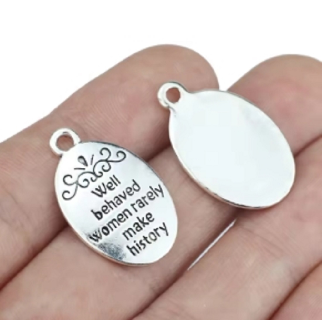 10 Pcs/Lot Oval Antique Silver – Women Fashion History recenzja i cena