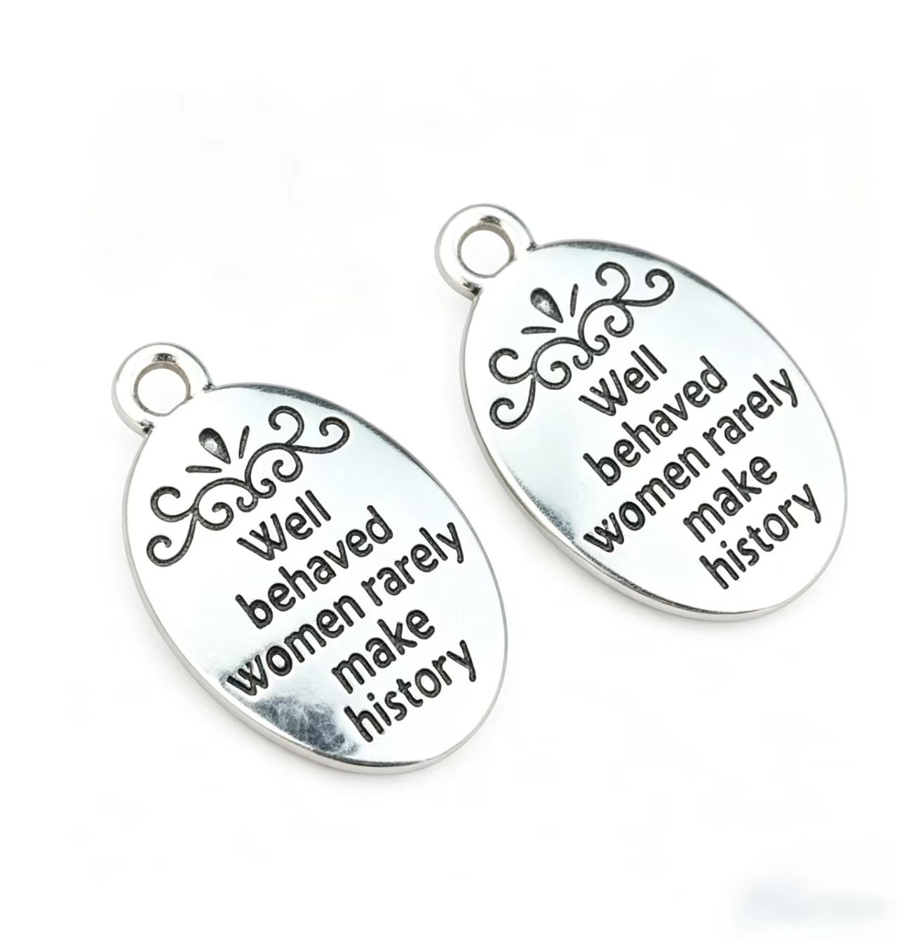 10 Pcs/Lot Oval Antique Silver – Women Fashion History recenzja i cena