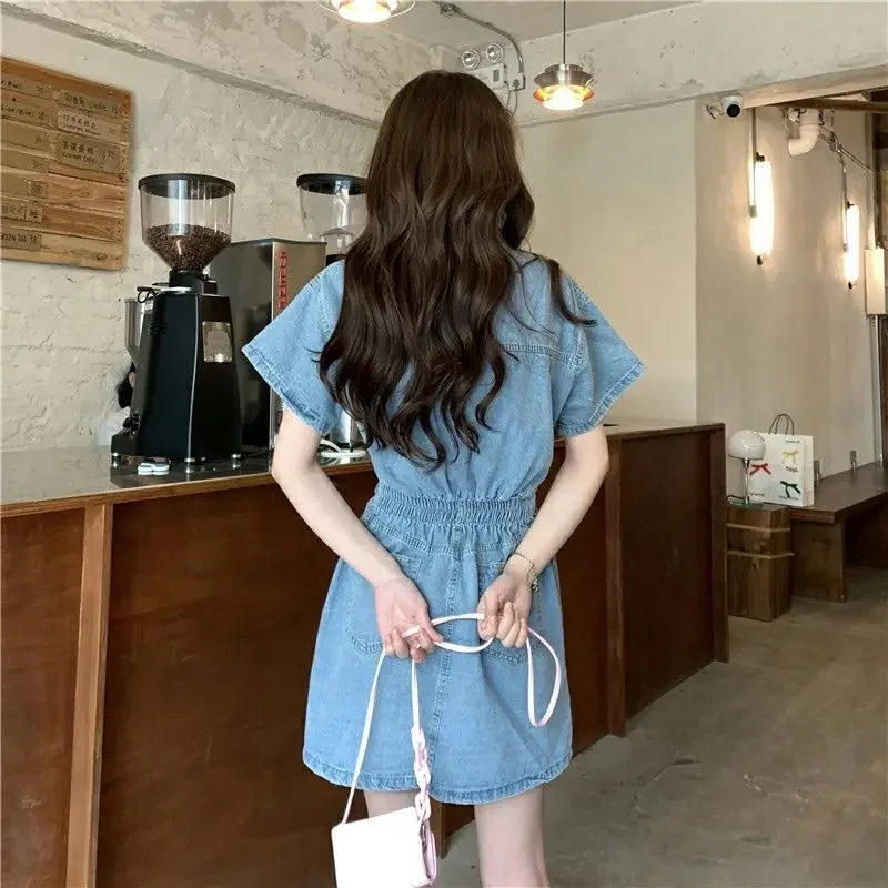 New Sweet Women Denim Short Dr – Women'S Fashion Korea recenzja i cena