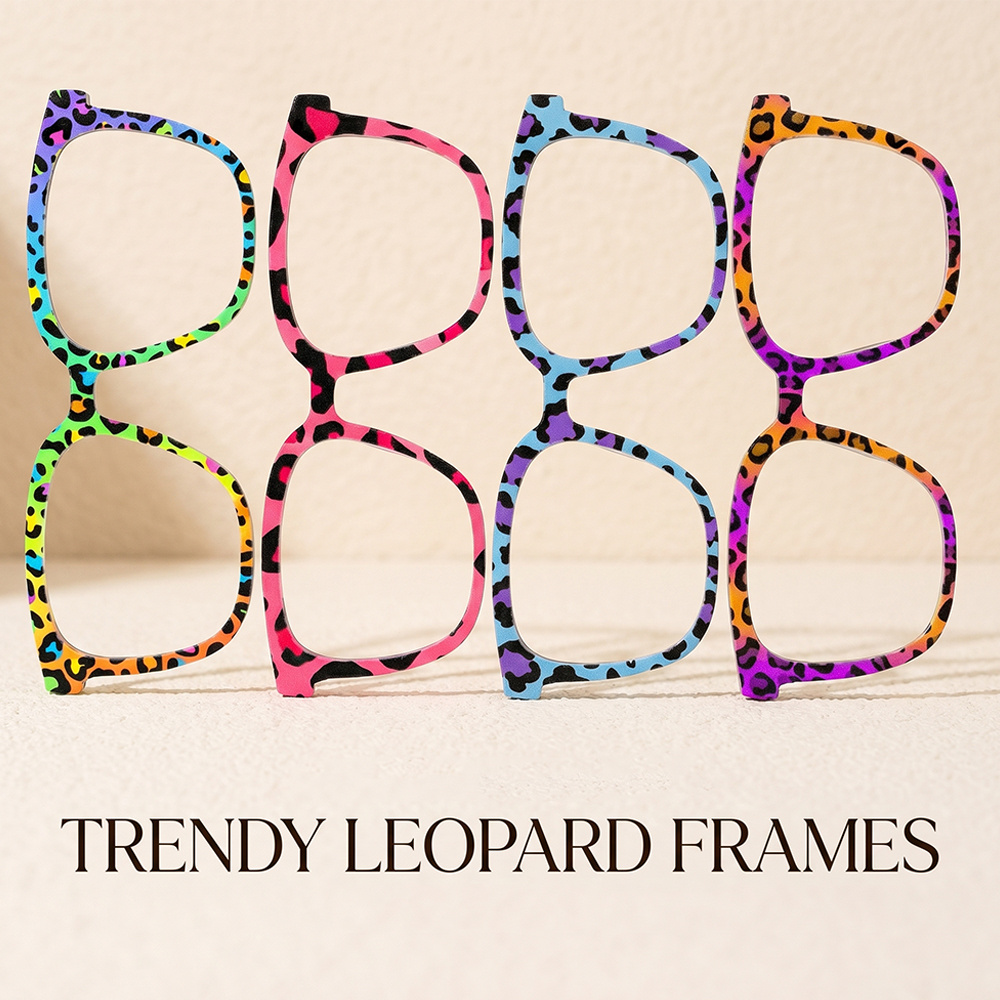 Trendy Rainbow Leopard Print S – Women'S Fashion Eyewear recenzja i cena