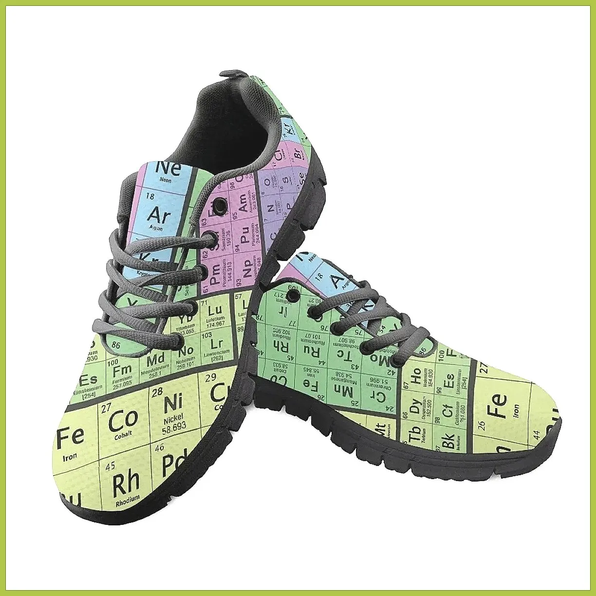 3D Periodic Table Sneakers for – Women'S Fashion Business Casual recenzja i cena