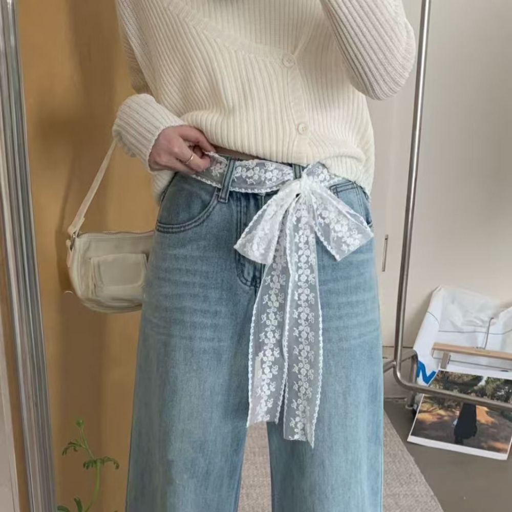 Fashion Y2k Long Lace Waistban – Women'S Fashion Y2K Lace Bow Tie Flounce Sleeve Dress recenzja i cena