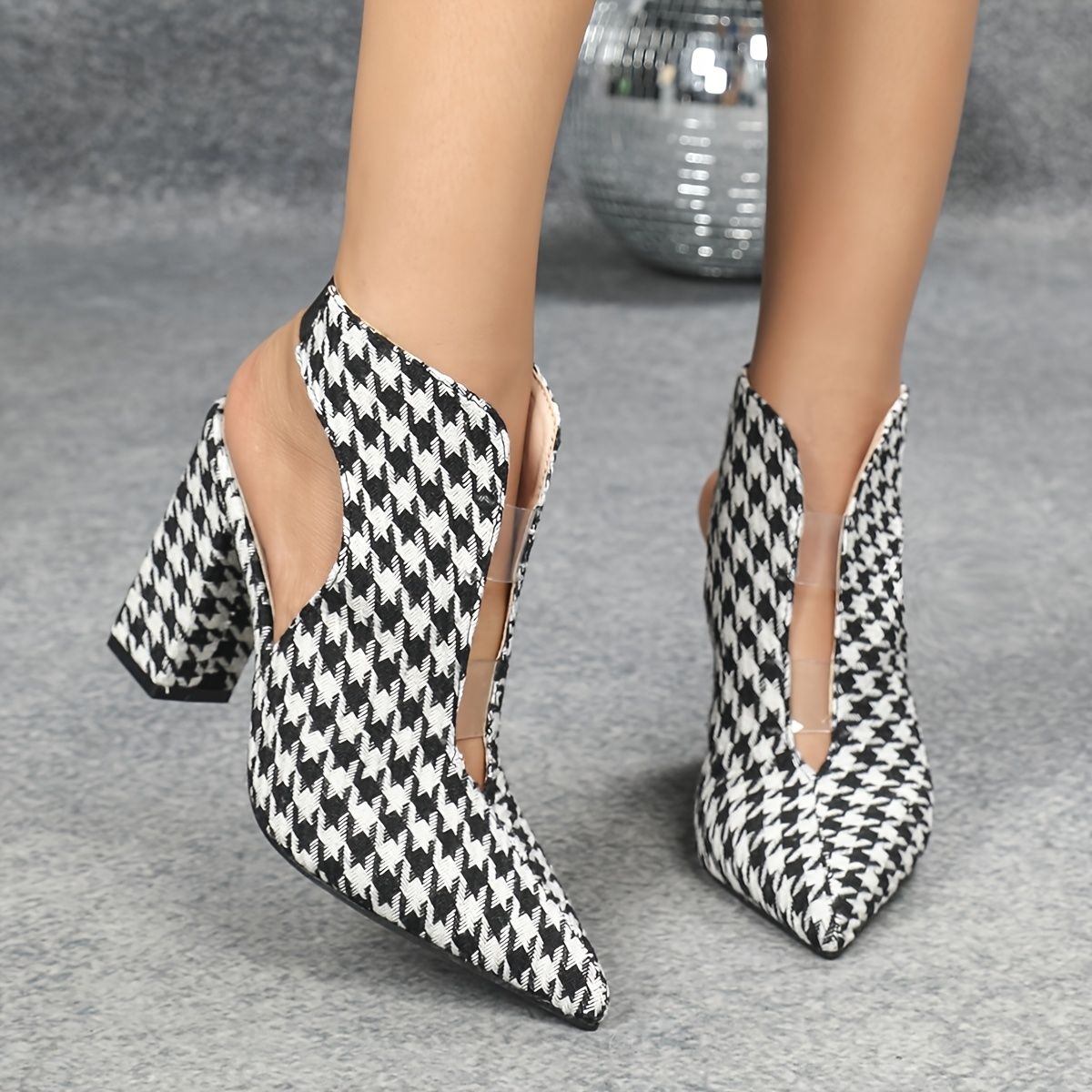 Fashion Houndstooth Cowboy Boo – Women'S Fashion Korea recenzja i cena