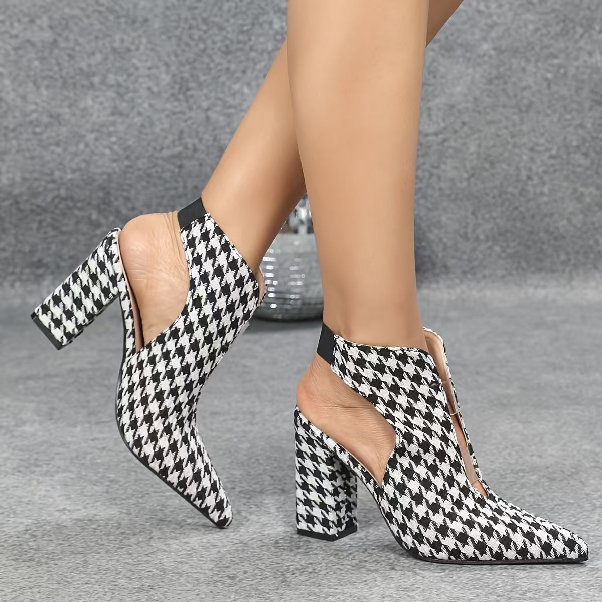 Fashion Houndstooth Cowboy Boo – Women'S Fashion Korea recenzja i cena