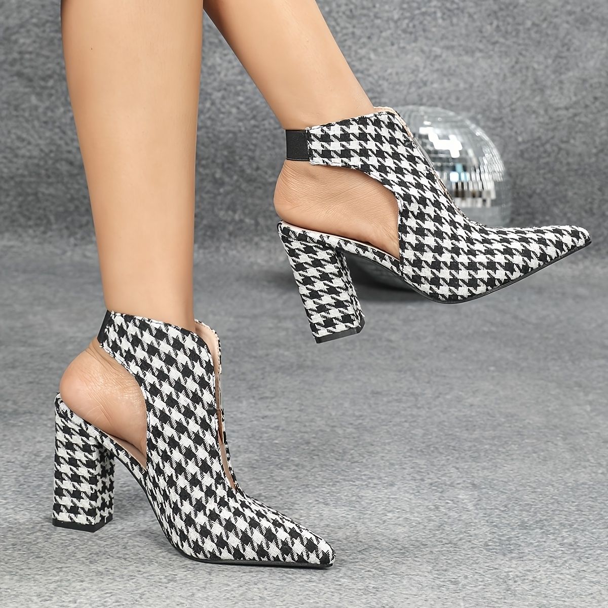 Fashion Houndstooth Cowboy Boo – Women'S Fashion Korea recenzja i cena