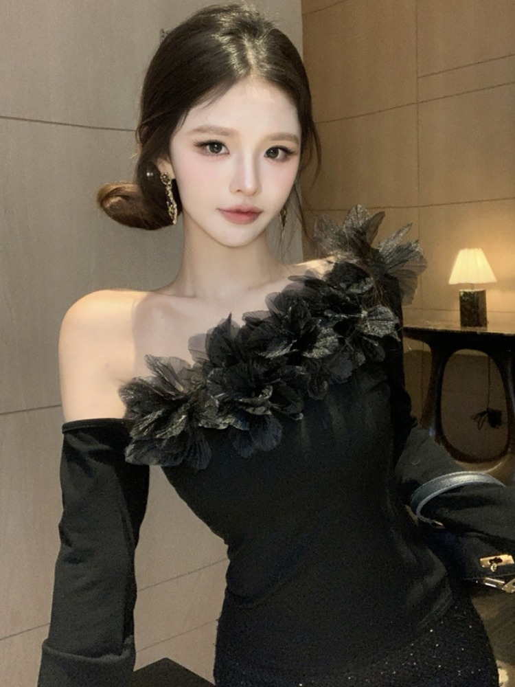 Sexy Shoulder Bared Long Sleev – Women'S Young Fashion recenzja i cena