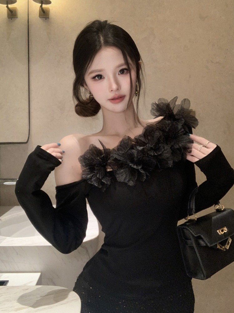 Sexy Shoulder Bared Long Sleev – Women'S Young Fashion recenzja i cena