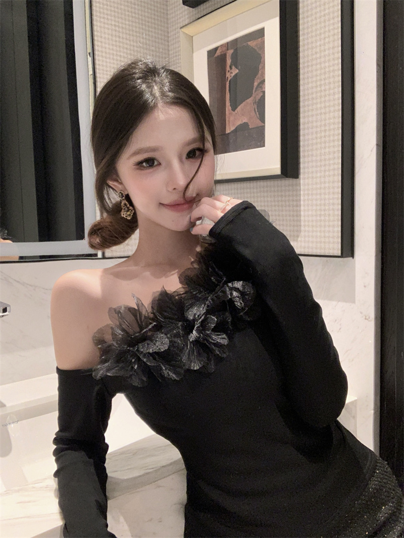 Sexy Shoulder Bared Long Sleev – Women'S Young Fashion recenzja i cena