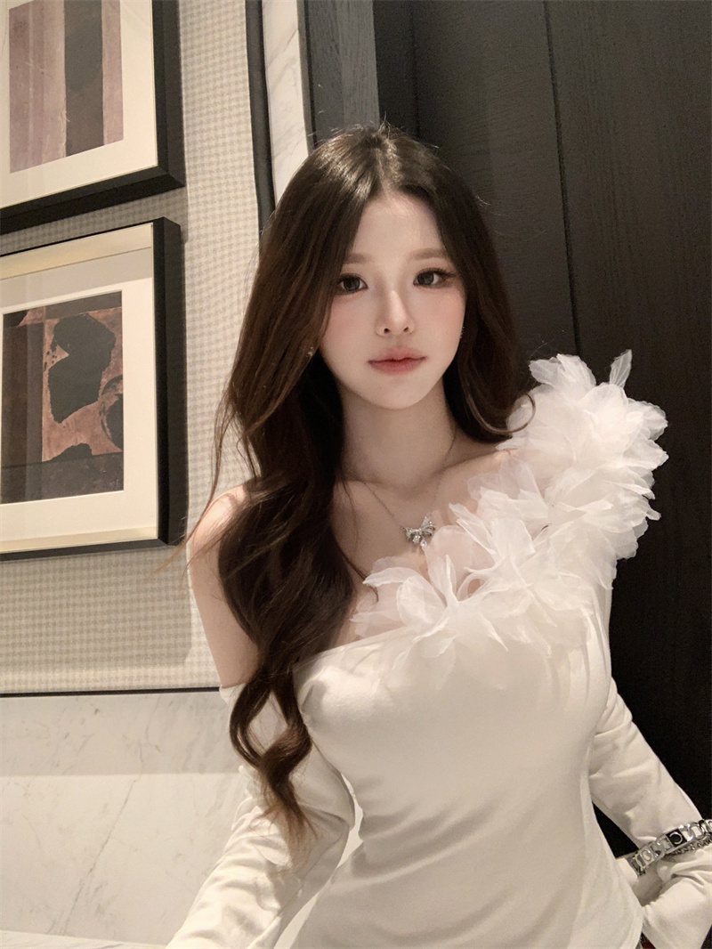 Sexy Shoulder Bared Long Sleev – Women'S Young Fashion recenzja i cena