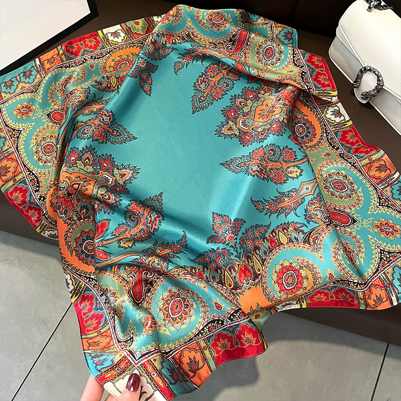 100% Real Silk Square Scarf Wo – Women Fashion Necktie recenzja i cena