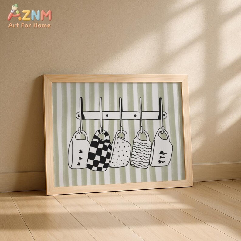 AZNM Sage Green Striped Canvas – Canvas Tote Bag recenzja i cena