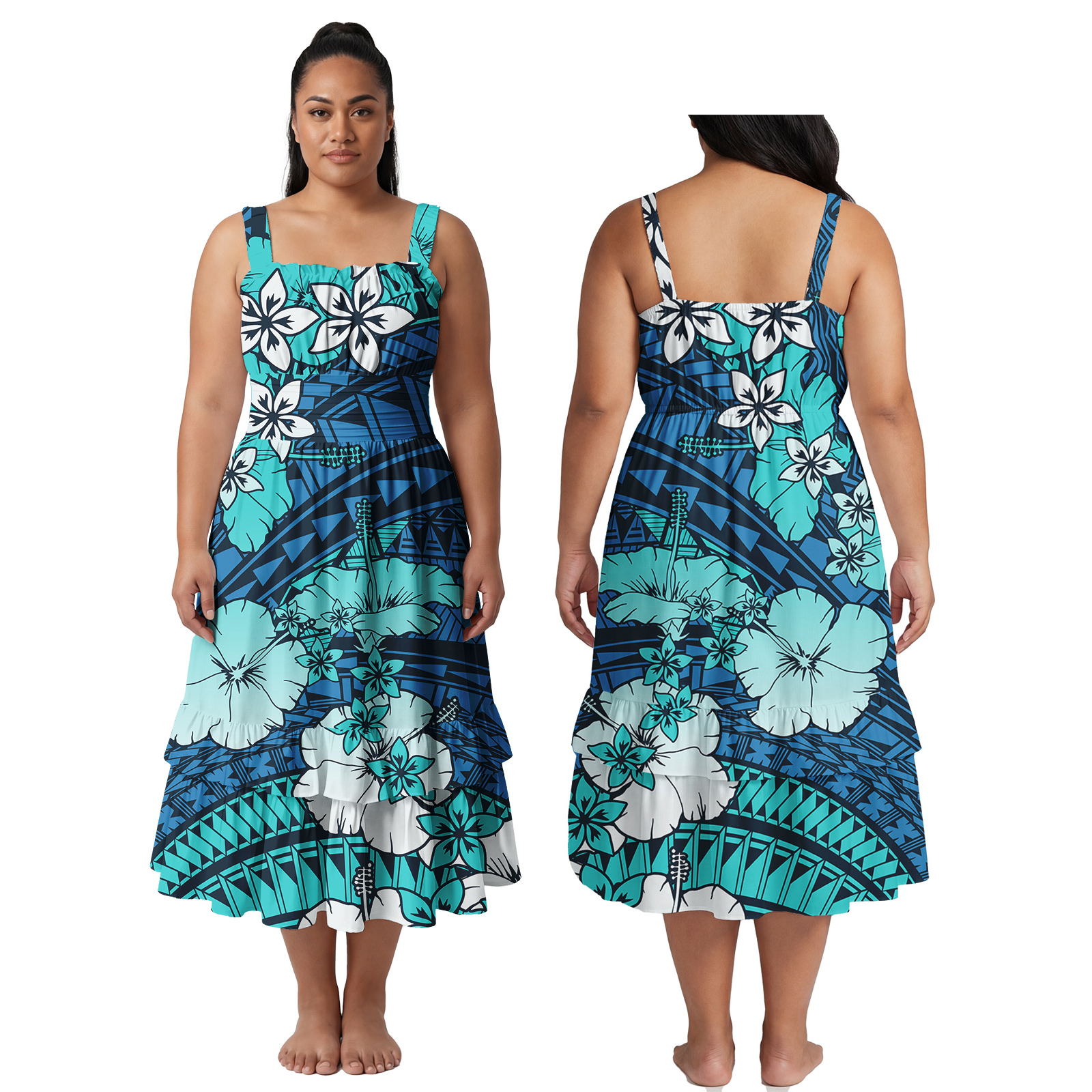 Hibiscus Print Custom Image Wo – Women'S Fashion Dresses Images recenzja i cena