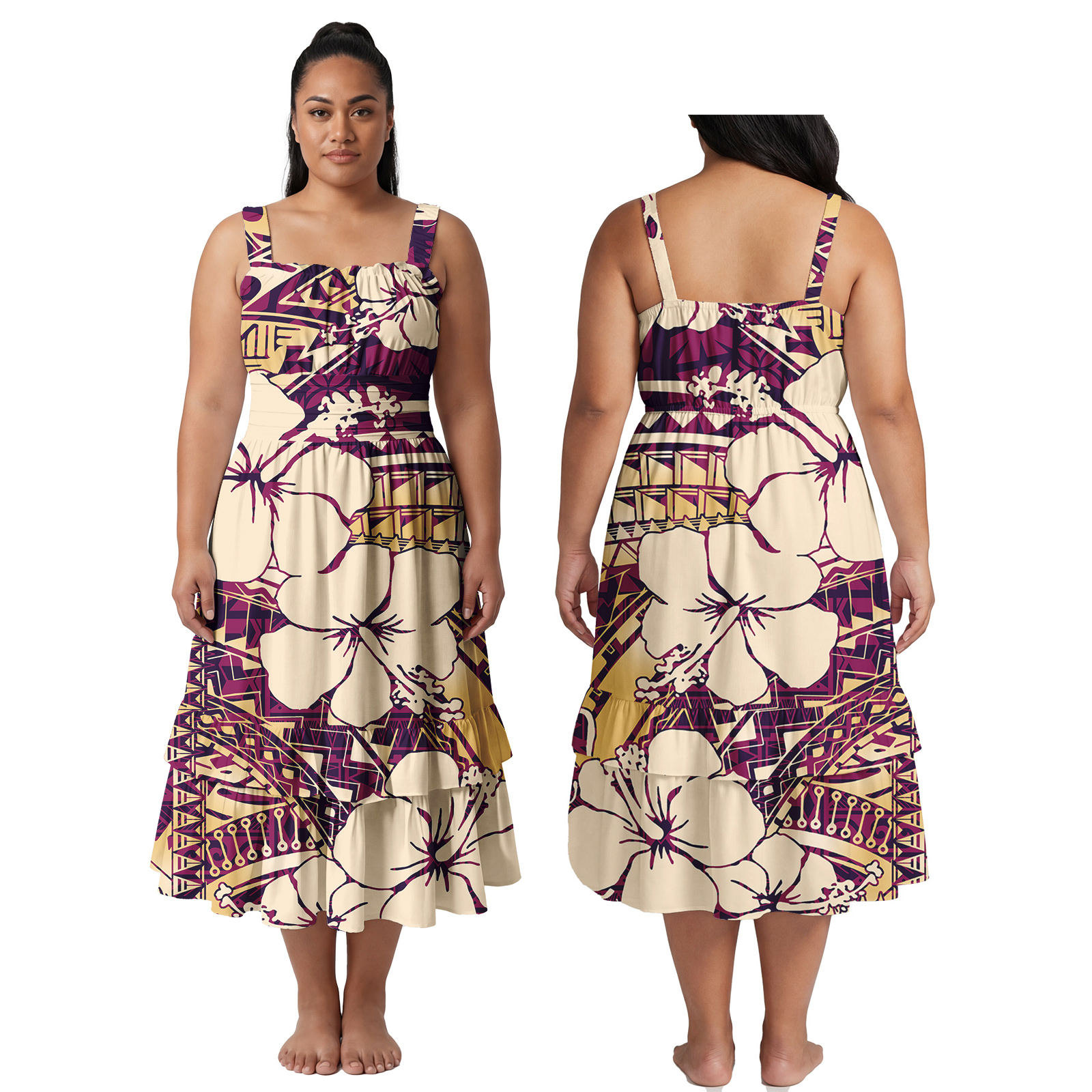 Hibiscus Print Custom Image Wo – Women'S Fashion Dresses Images recenzja i cena