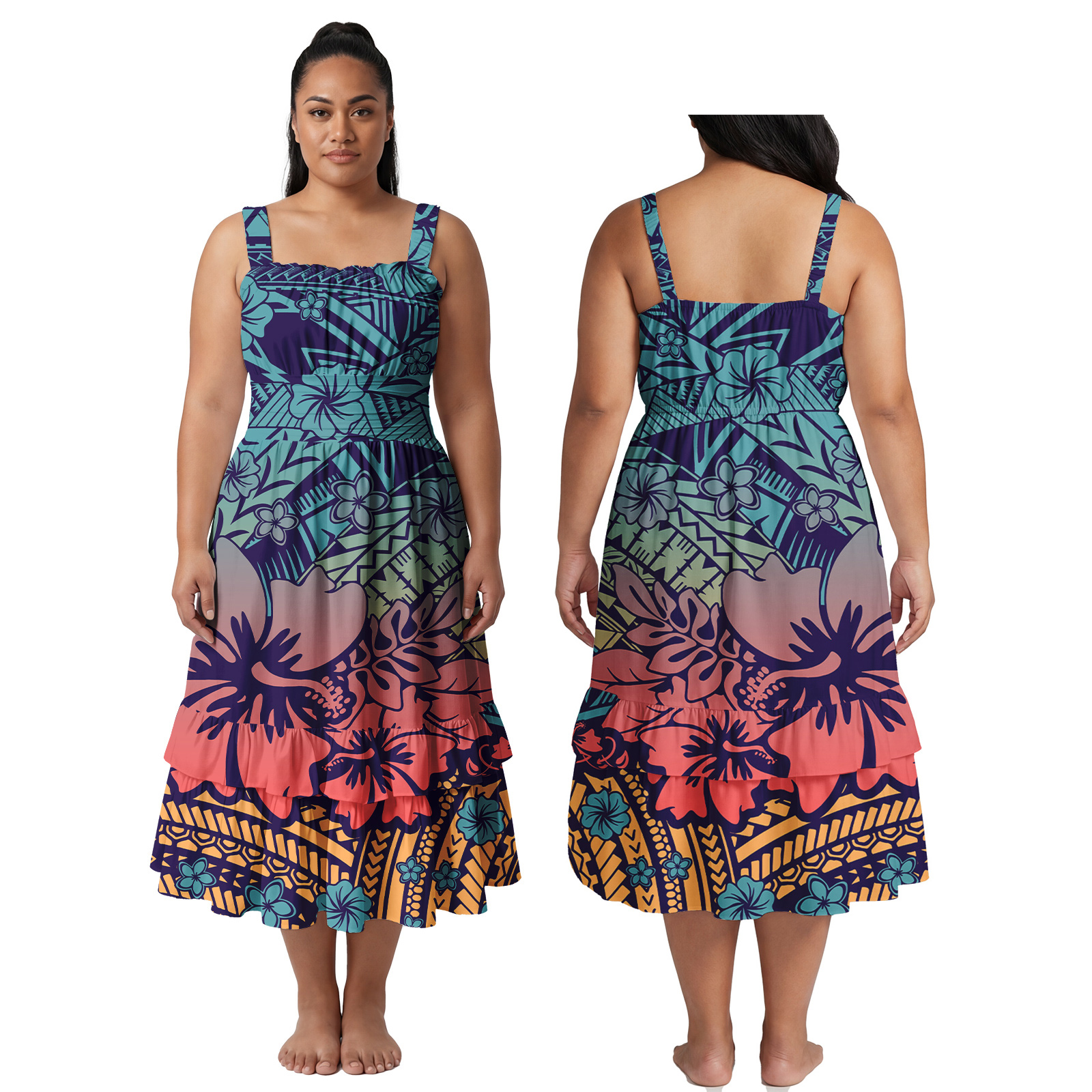 Hibiscus Print Custom Image Wo – Women'S Fashion Dresses Images recenzja i cena