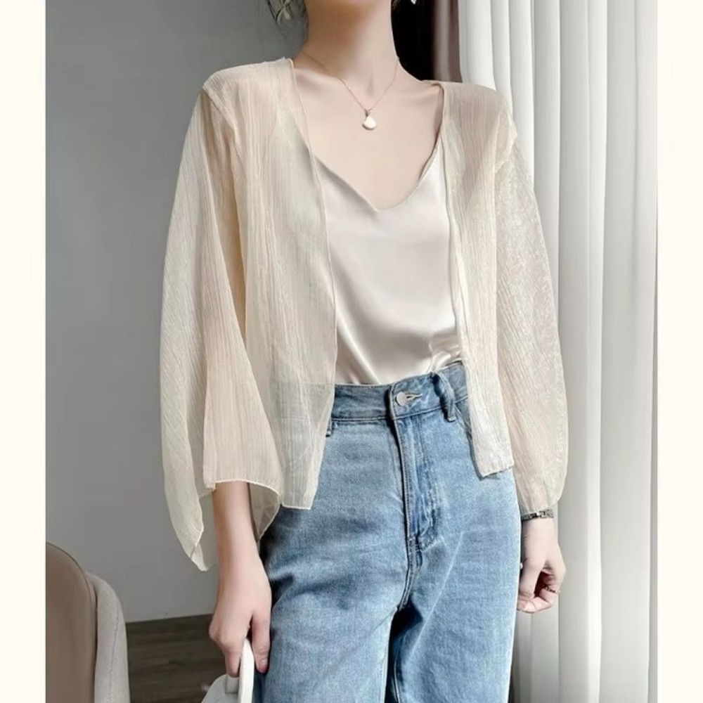 Summer Crinkle Women Cardigan  – Women'S Fashion Knitwear recenzja i cena