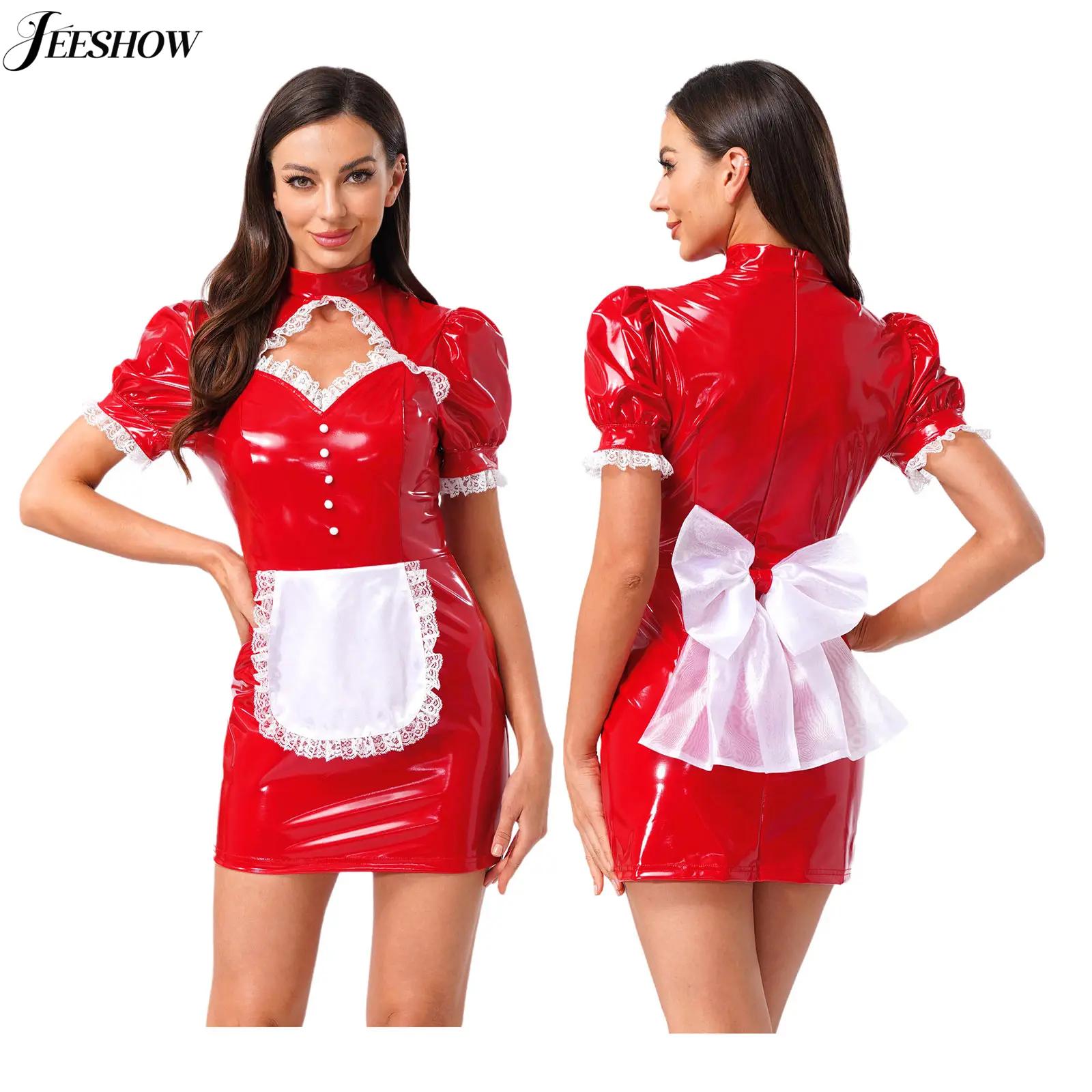 Womens French Maid Costume Pat – Bodycon Dress Women recenzja i cena