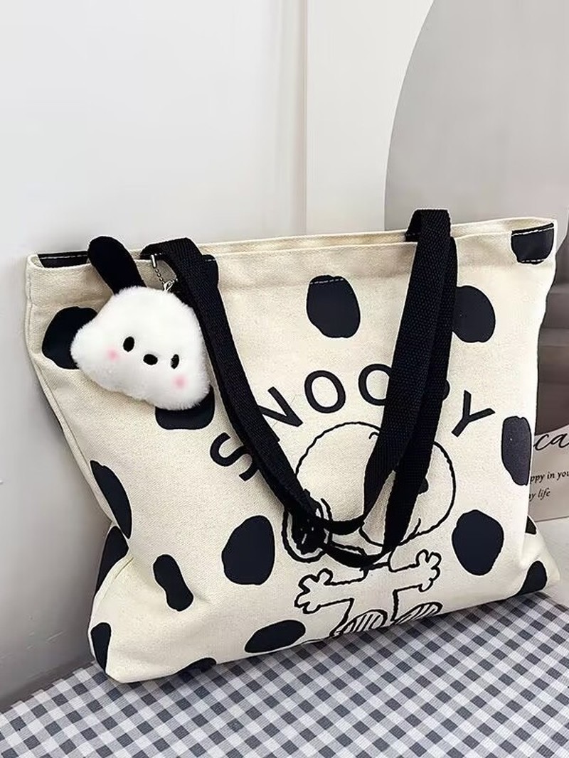 Cartoon Snoopy Canvas Shoulder – Canvas Tote Bag recenzja i cena
