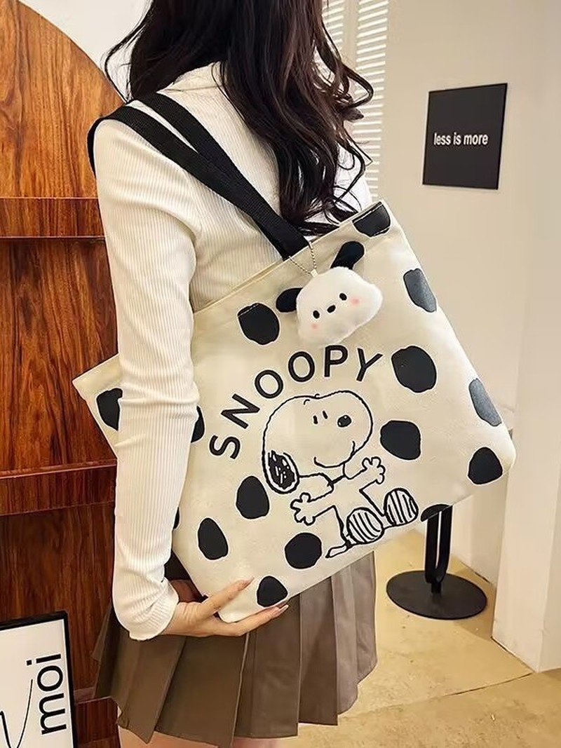 Cartoon Snoopy Canvas Shoulder – Canvas Tote Bag recenzja i cena