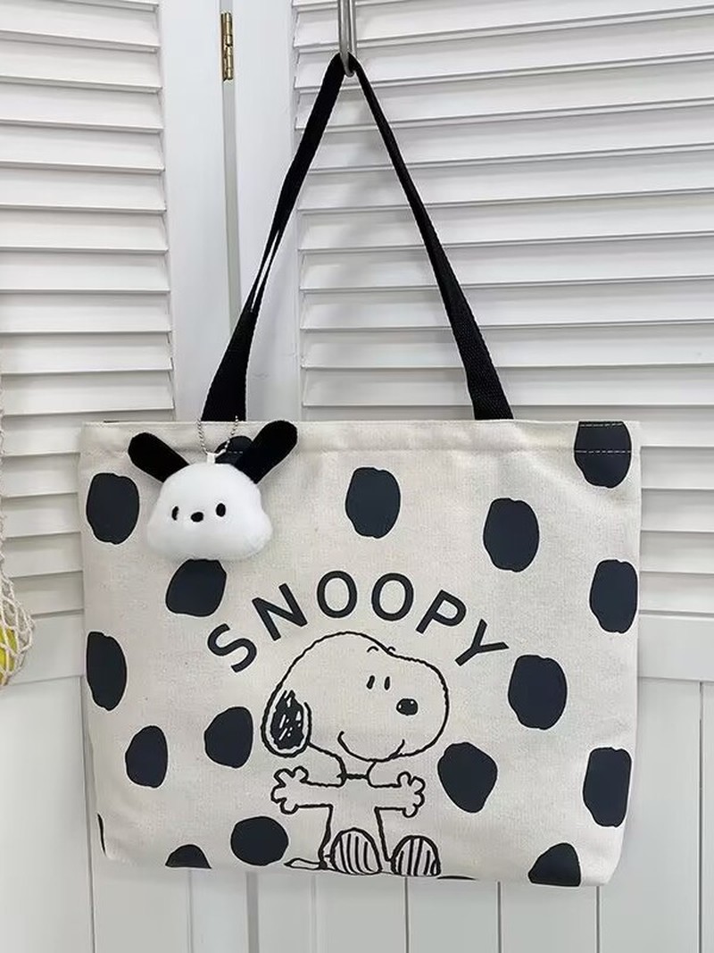Cartoon Snoopy Canvas Shoulder – Canvas Tote Bag recenzja i cena