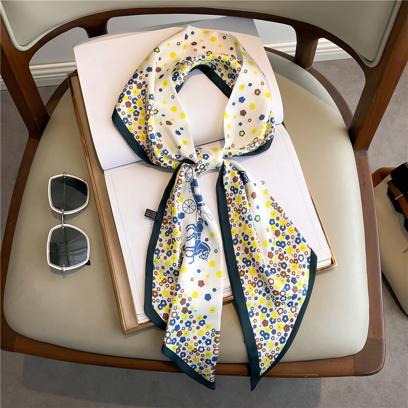 Fashion Print Long Silk Scarf  – Women Fashion Necktie recenzja i cena