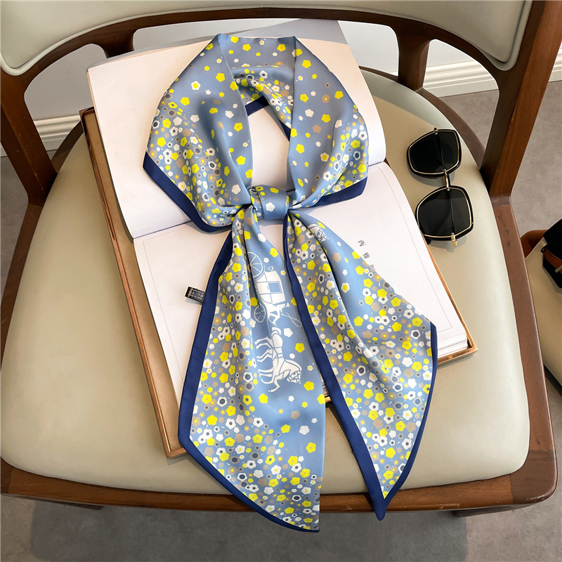 Fashion Print Long Silk Scarf  – Women Fashion Necktie recenzja i cena