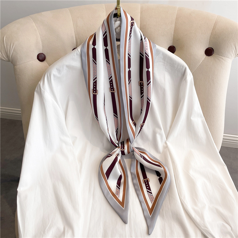 Fashion Print Long Silk Scarf  – Women Fashion Necktie recenzja i cena