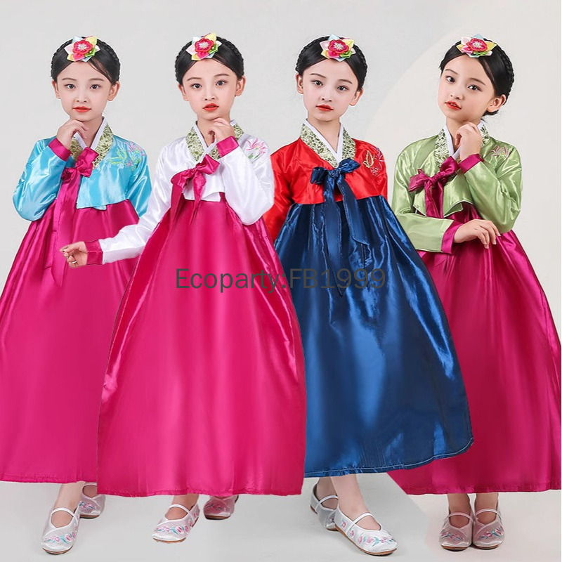 4 Colors Girls Hanbok Dress Ko – Women'S Fashion Korea recenzja i cena