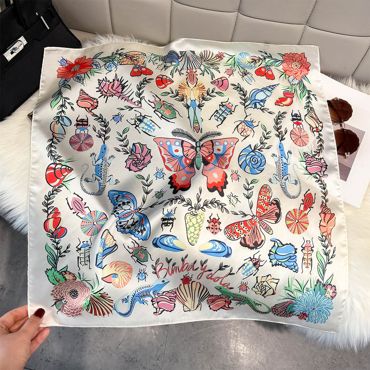 2026 New Butterfly Print Silk  – Women Fashion Necktie recenzja i cena