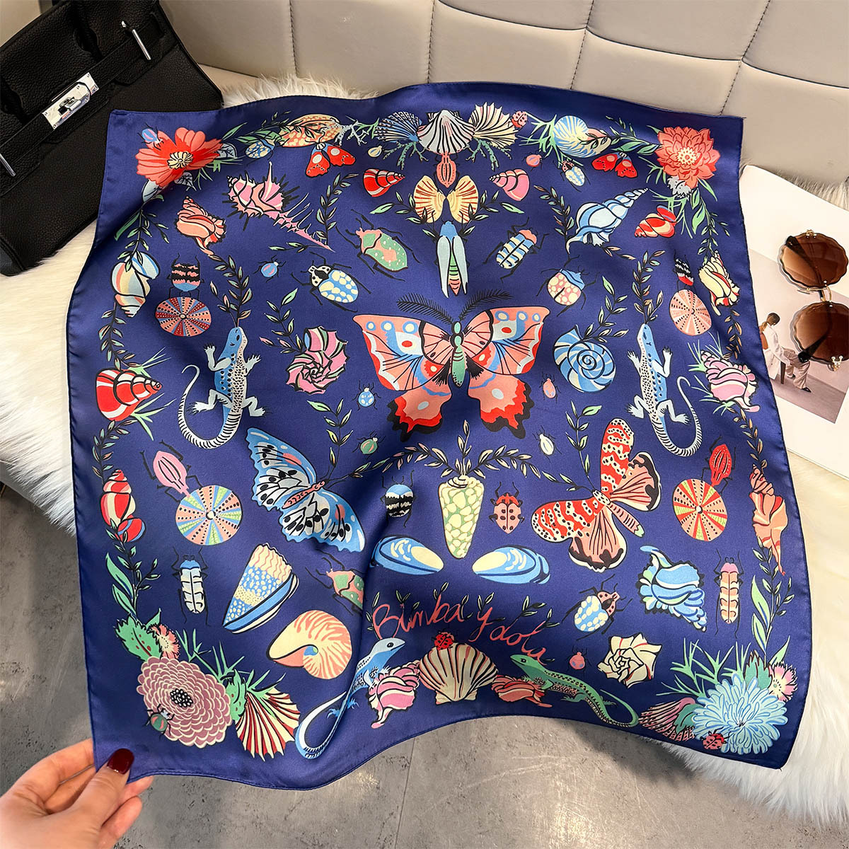 2026 New Butterfly Print Silk  – Women Fashion Necktie recenzja i cena