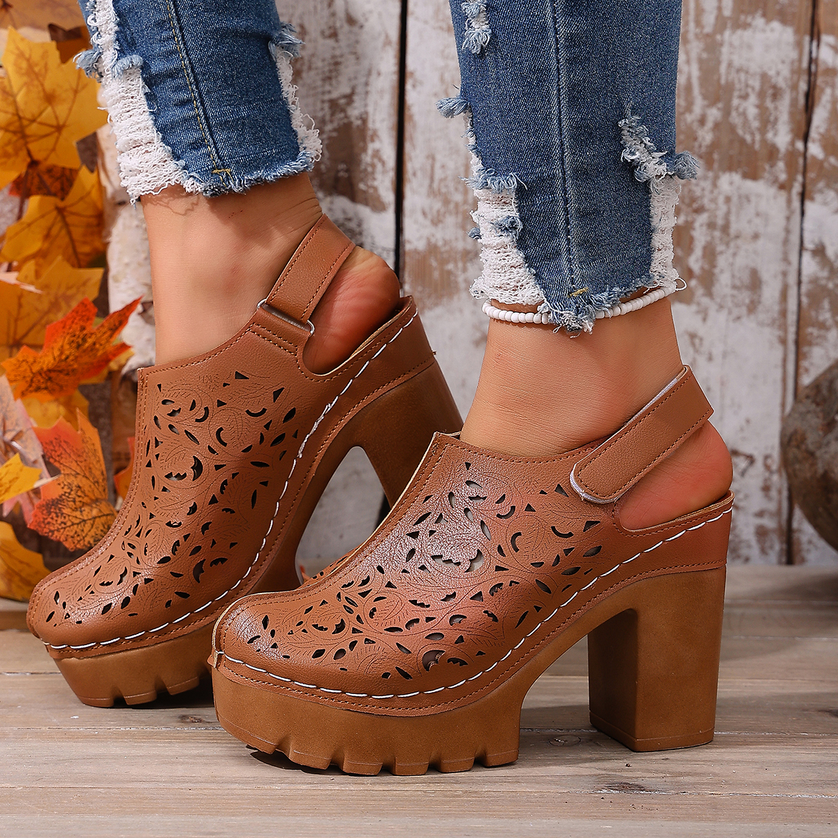 Large Size Women's Thick Heel  – Women Fashion Hats recenzja i cena