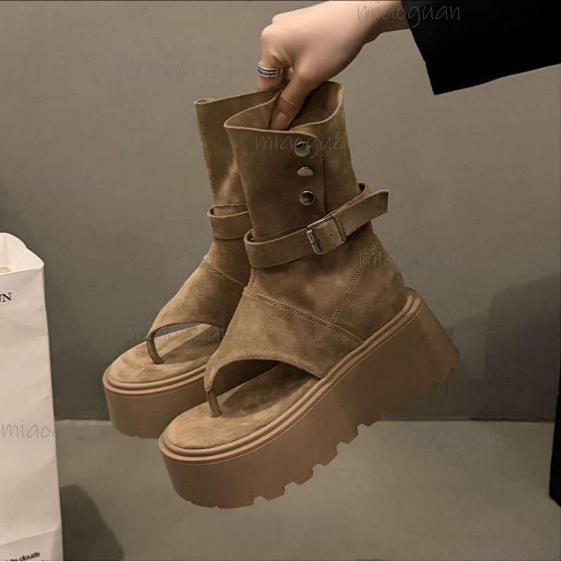 Khaki/Black Fashion Platform B – Women'S Fashion Trends 2026 Spring Summer recenzja i cena