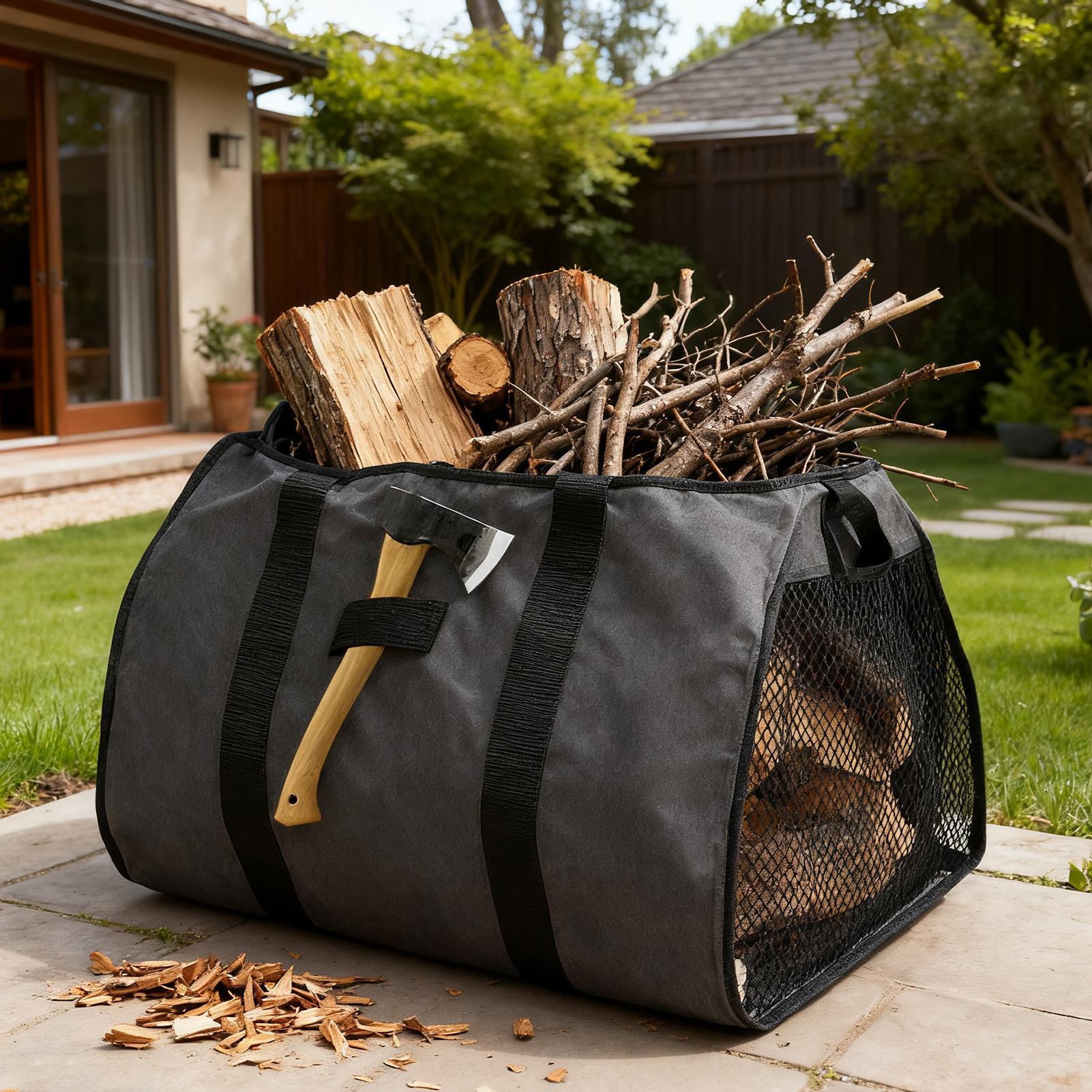Firewood Carrier Large Portabl – Canvas Tote Bag recenzja i cena
