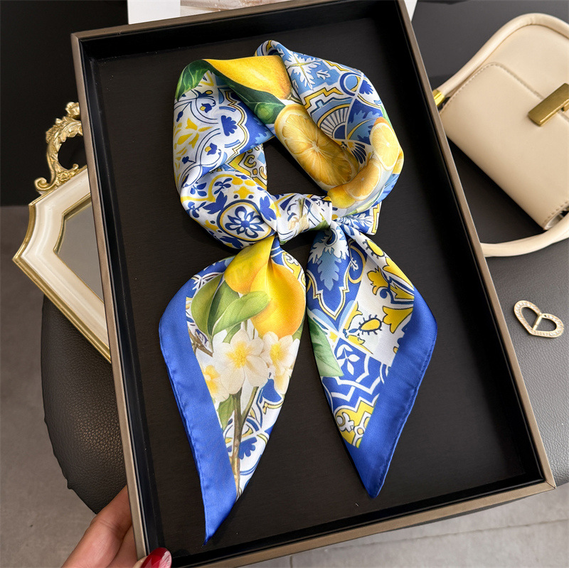 2026 New Fruit Print Silk Squa – Women Fashion Necktie recenzja i cena