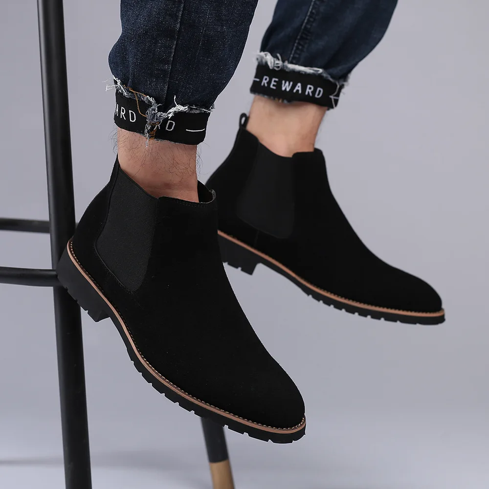 Men Ankle Boots British Style  – Women'S Fashion Business Casual recenzja i cena