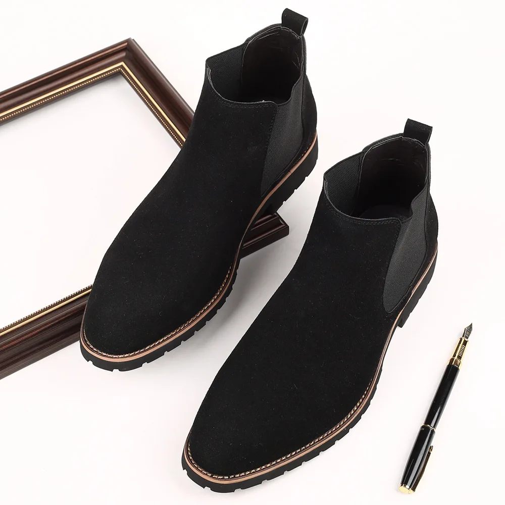 Men Ankle Boots British Style  – Women'S Fashion Business Casual recenzja i cena