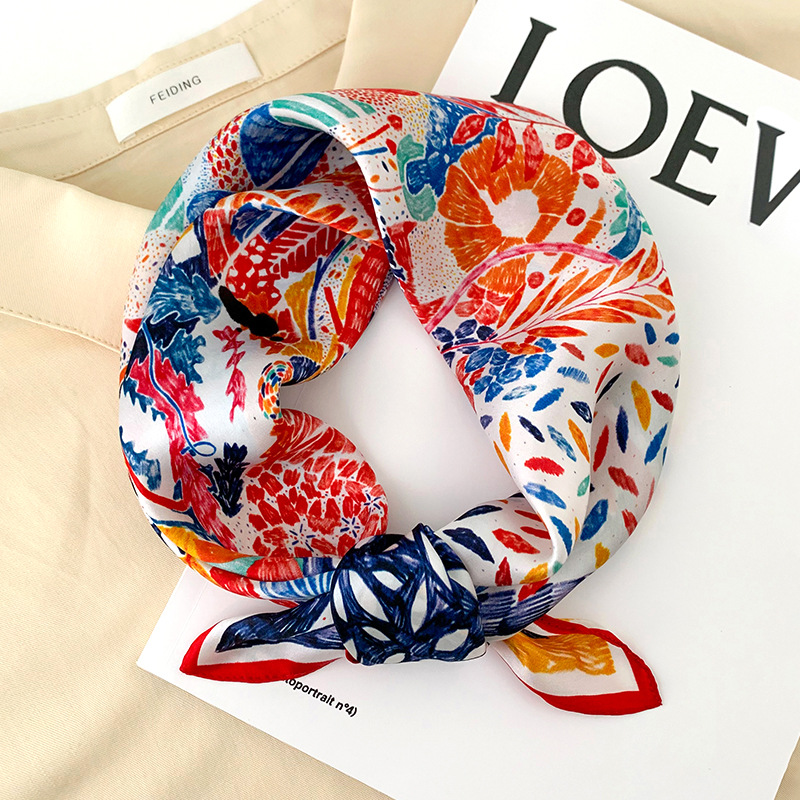 53cm Square Silk Scarf Women N – Women Fashion Necktie recenzja i cena