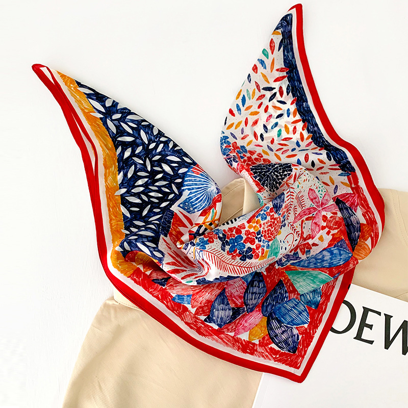 53cm Square Silk Scarf Women N – Women Fashion Necktie recenzja i cena