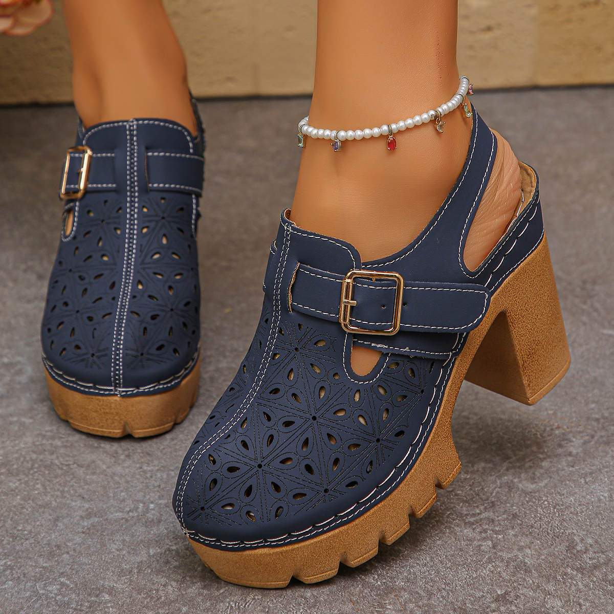 Large Size Women's Thick Heel  – Women Fashion Hats recenzja i cena
